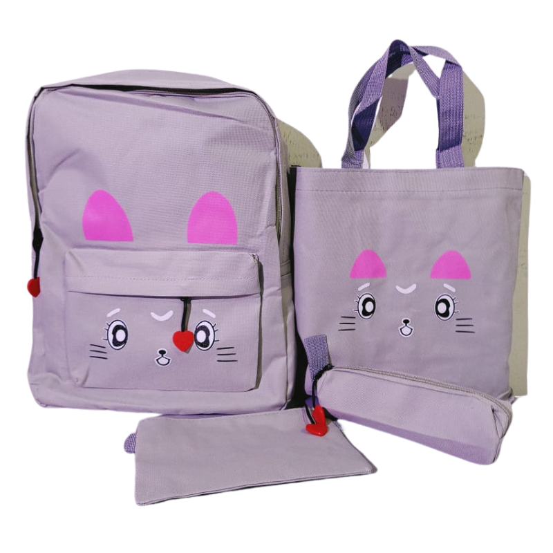 Sac À Dos Scolaire 4pcs