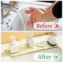 Tapis absorbant en silicone pour robinet
