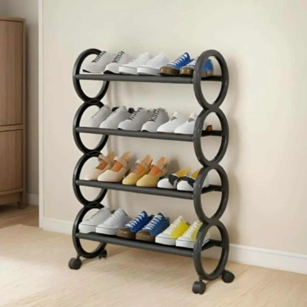 Rangement à chaussures élégant à 4 niveaux
