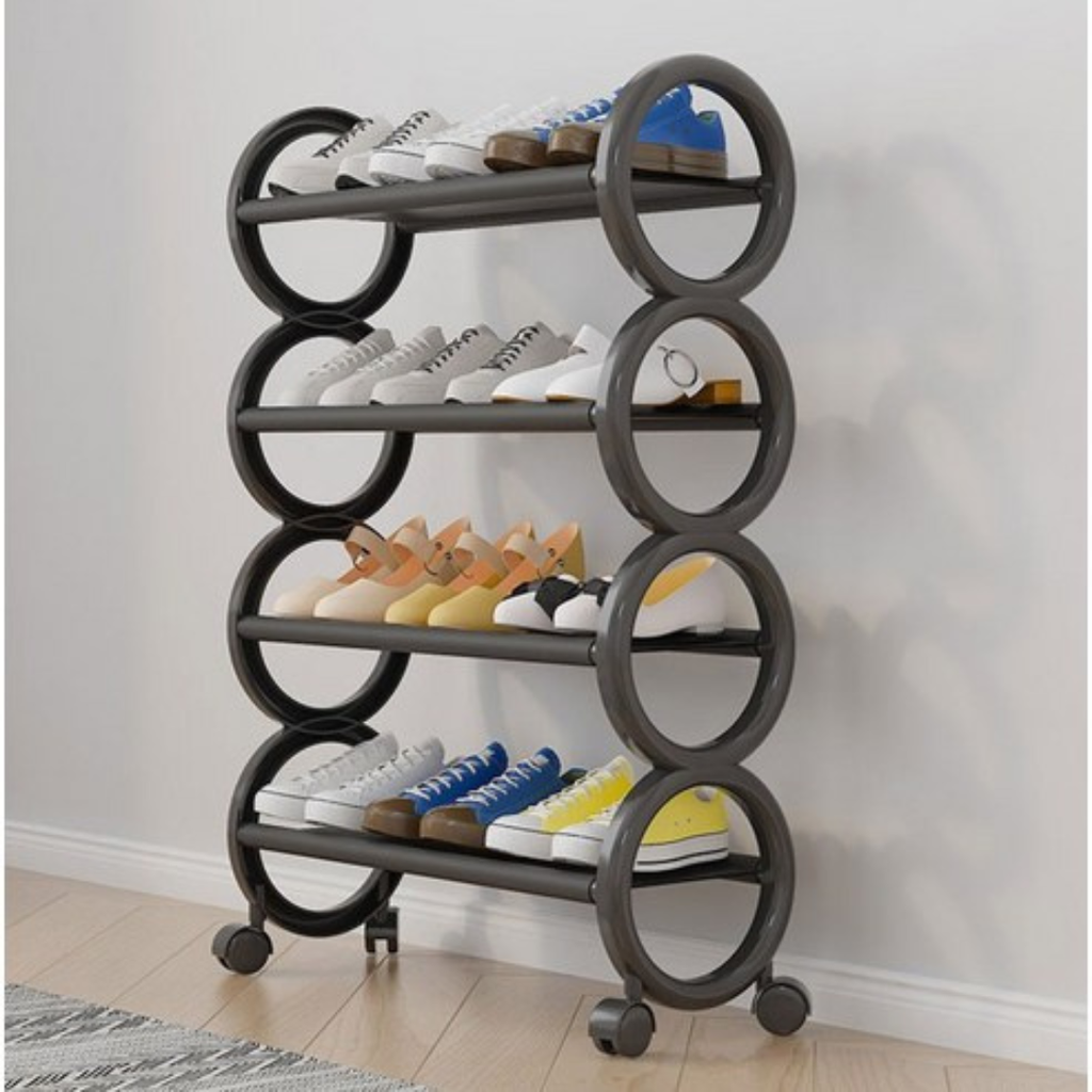 Rangement à chaussures élégant à 4 niveaux