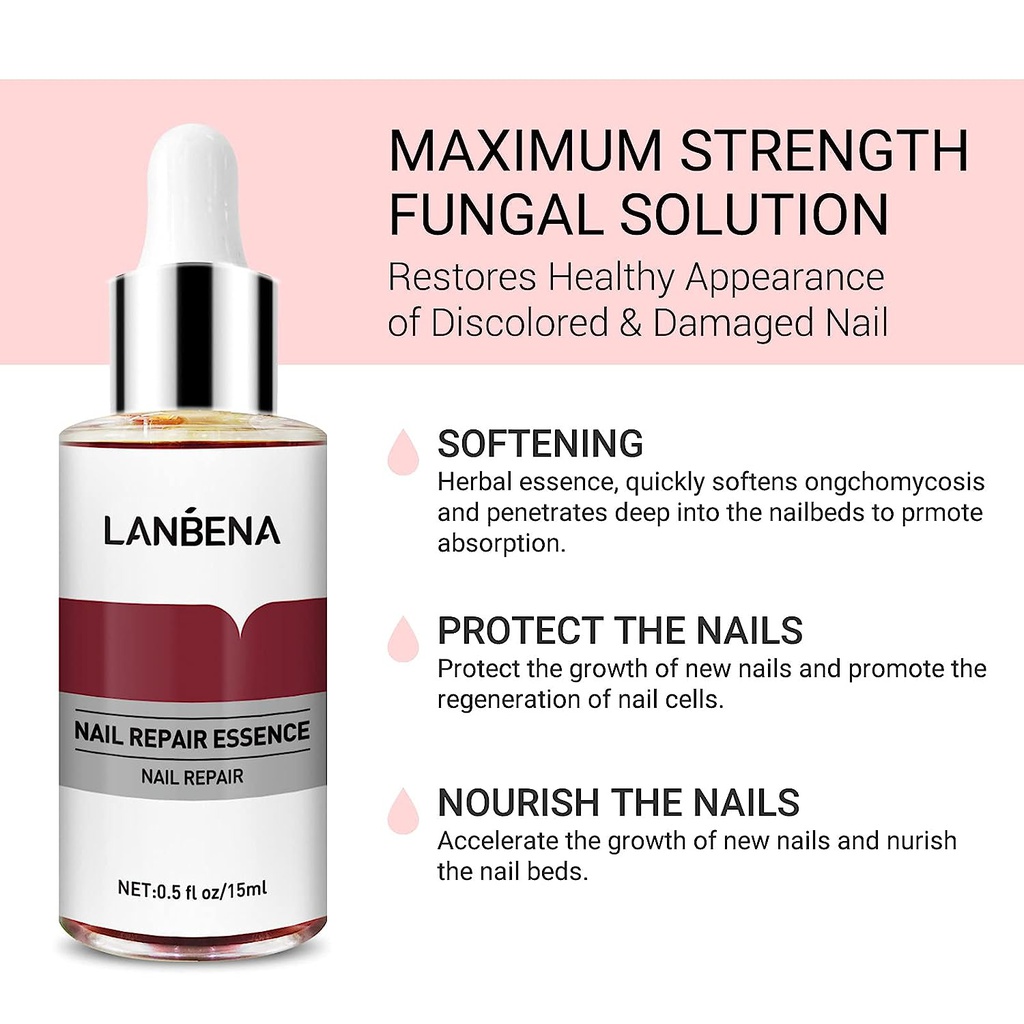 Lanbena Sérum Essence traitement antifongique enlève les champignons ongles réparateur Piedsmains