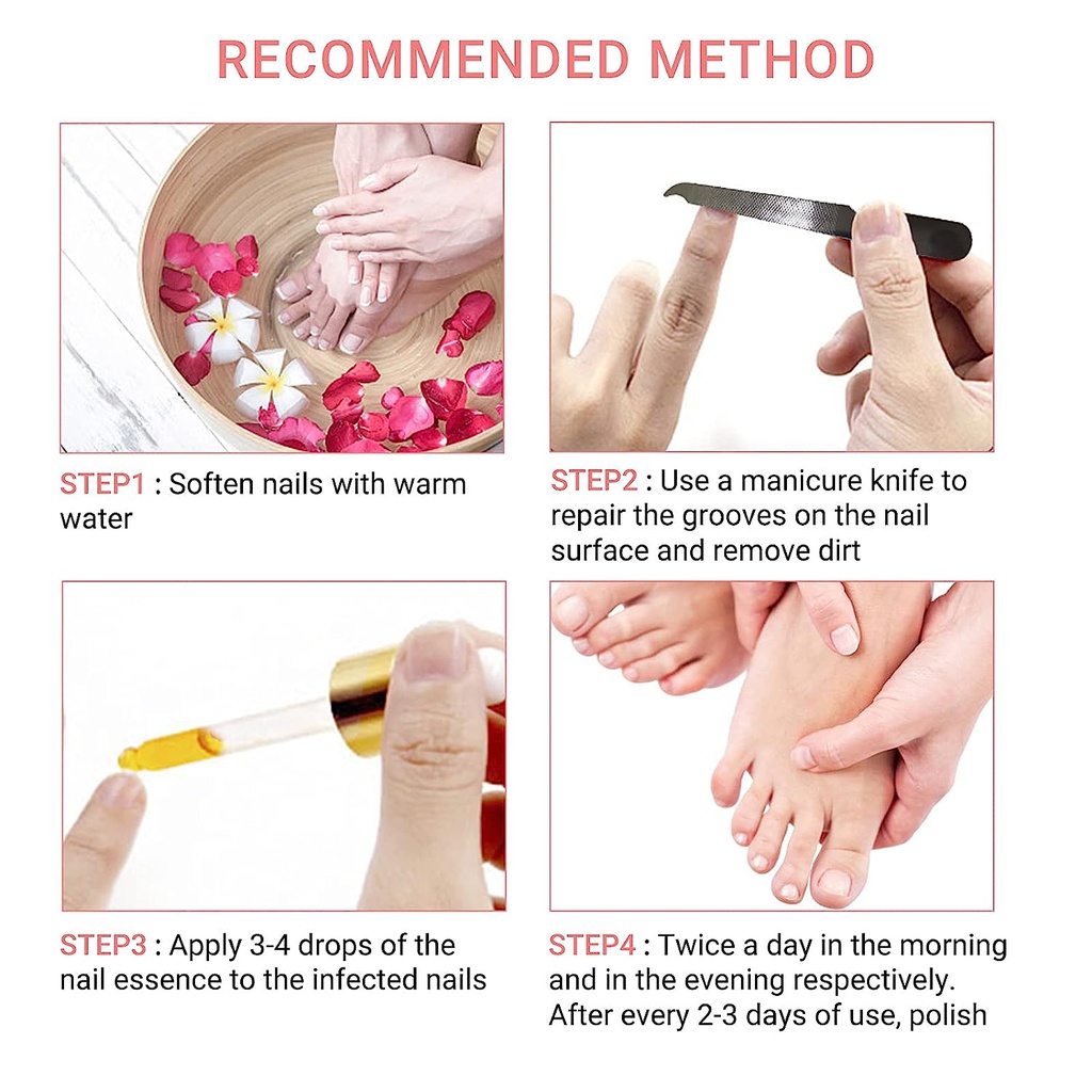 Lanbena Sérum Essence traitement antifongique enlève les champignons ongles réparateur Piedsmains