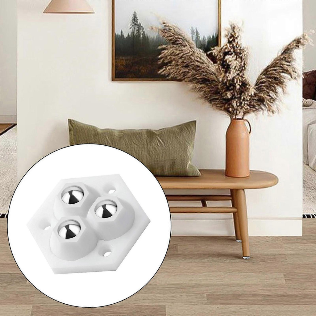 Roulette pivotante discrète pour meubles