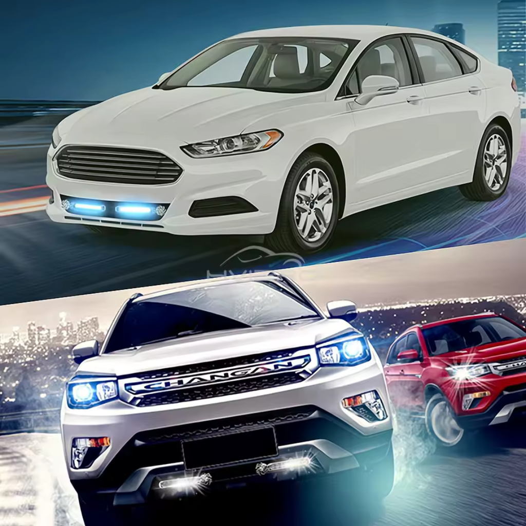 Phares de voiture à LED alimentés par le vent