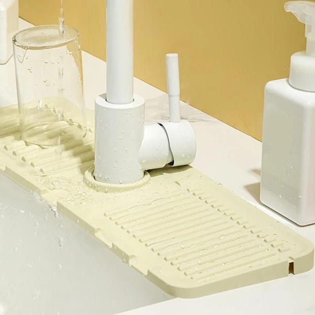 Tapis absorbant en silicone pour robinet