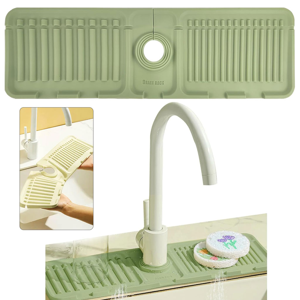Tapis absorbant en silicone pour robinet