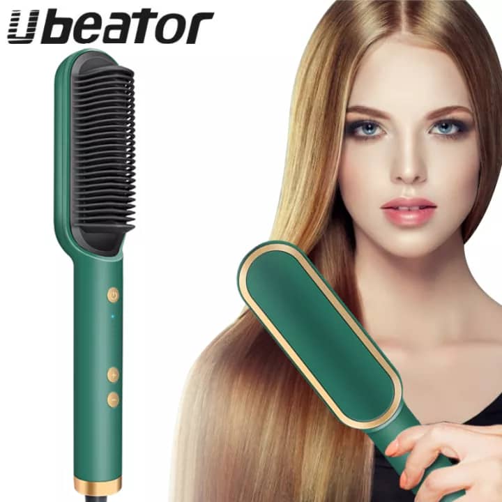 FAST HAIR STRAIGHTENER Brosse Lissante Chauffante , En Céramique