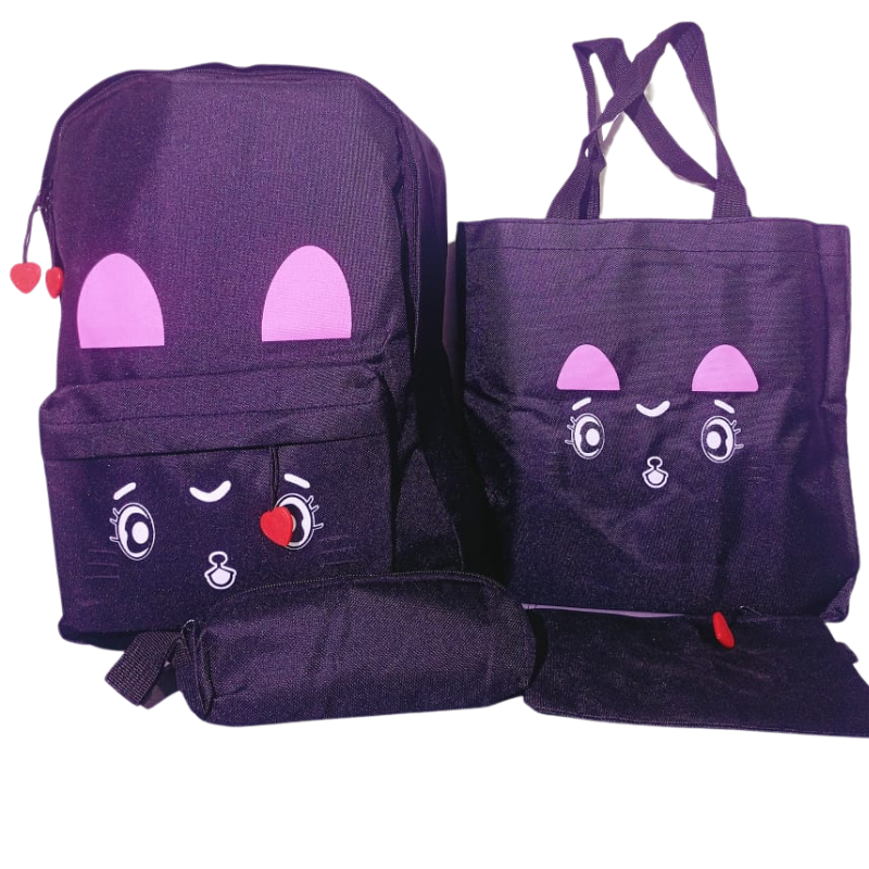Sac À Dos Scolaire 4pcs