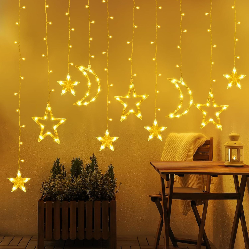 Guirlande lumineuse Lune &amp; Étoiles
