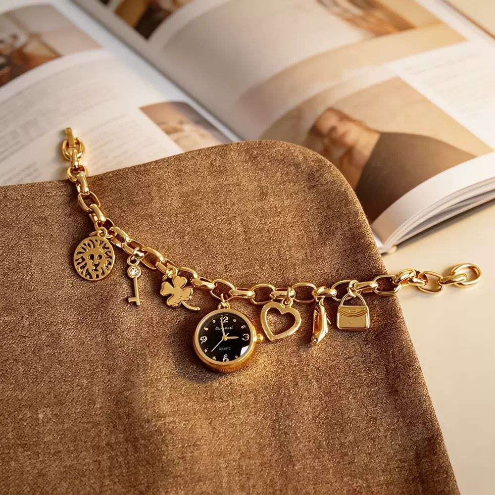 Bracelet Montre Femme Élégance Dorée