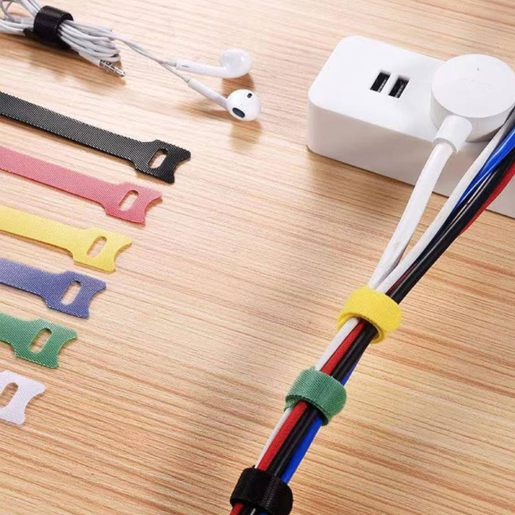 Lot de 40 Organisateurs de câble réglables réutilisable