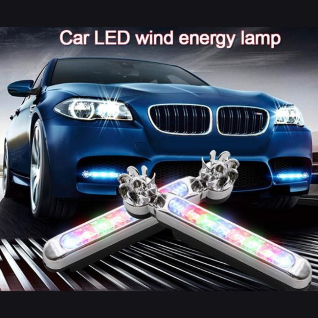 Phares de voiture à LED alimentés par le vent