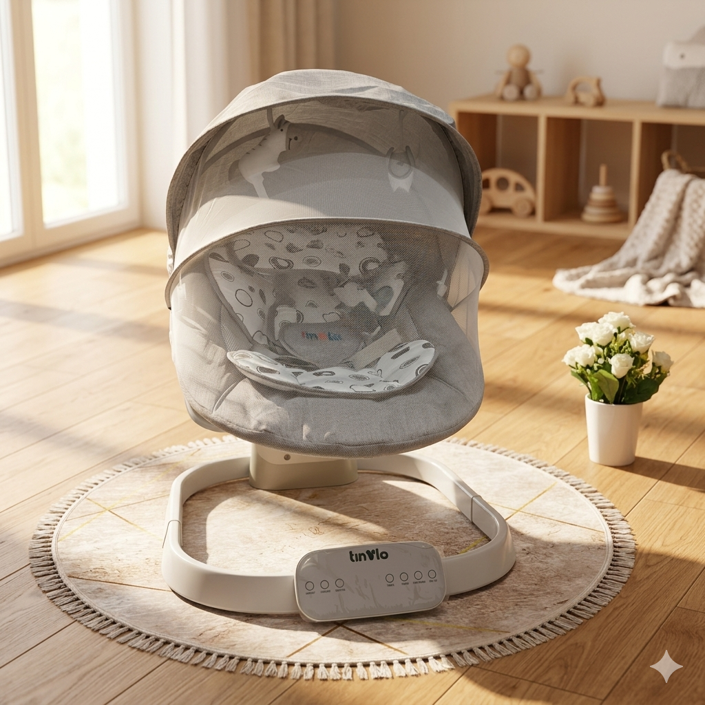 Transat Bébé Électrique Intelligent avec Balancement Automatique