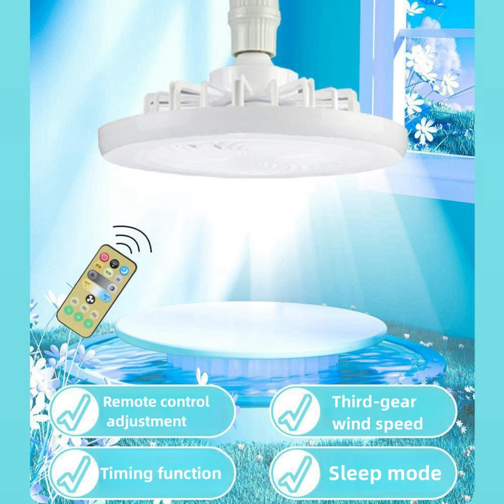 Ventilateur de Plafond LED 2-en-1