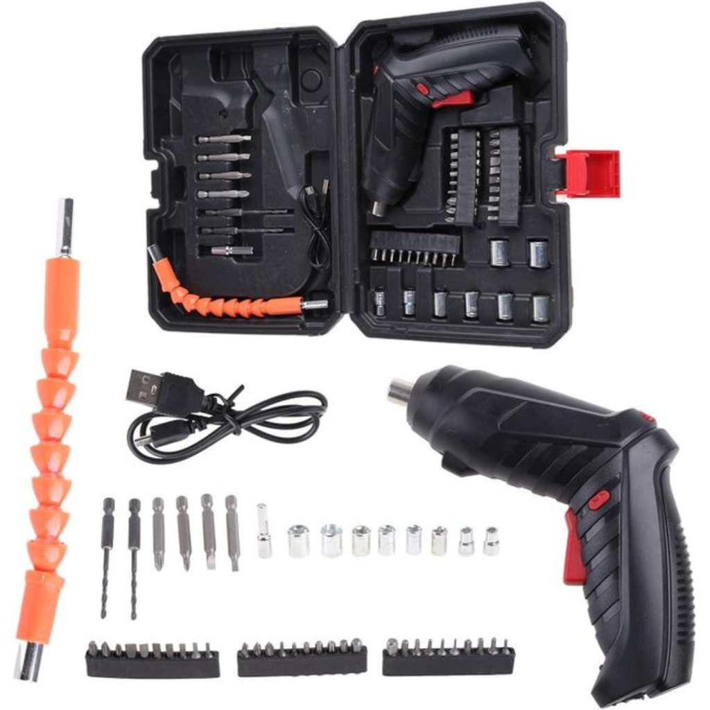 Tournevis Électrique Sans Fil avec Coffret 45 Pièces