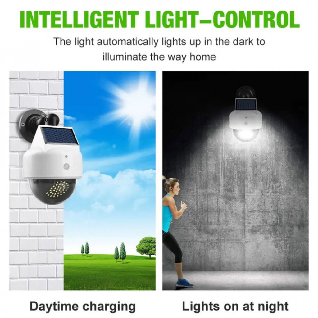 Caméra de surveillance factice à énergie solaire