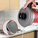 Récipient filtre à huile de cuisine avec passoire