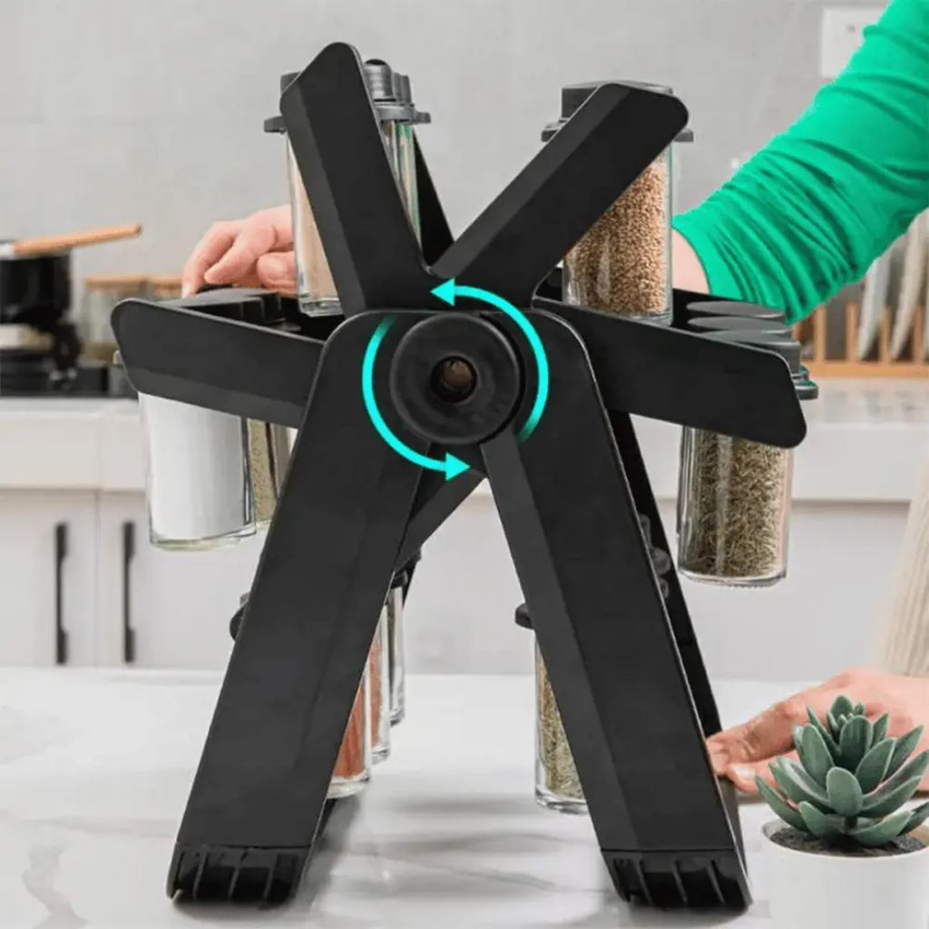 Présentoir À Épices 18 Pots Plastique