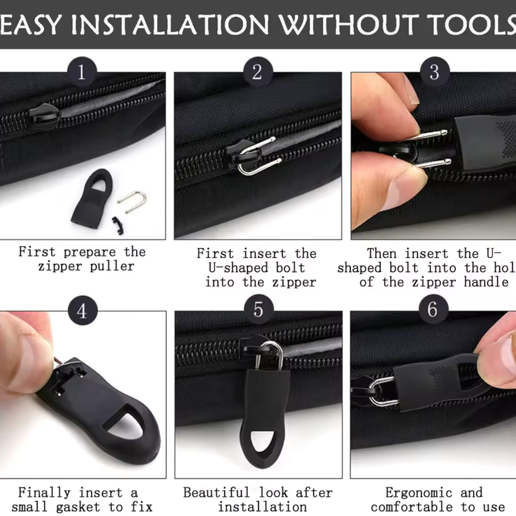 Lot de 24 tirettes de fermeture éclair