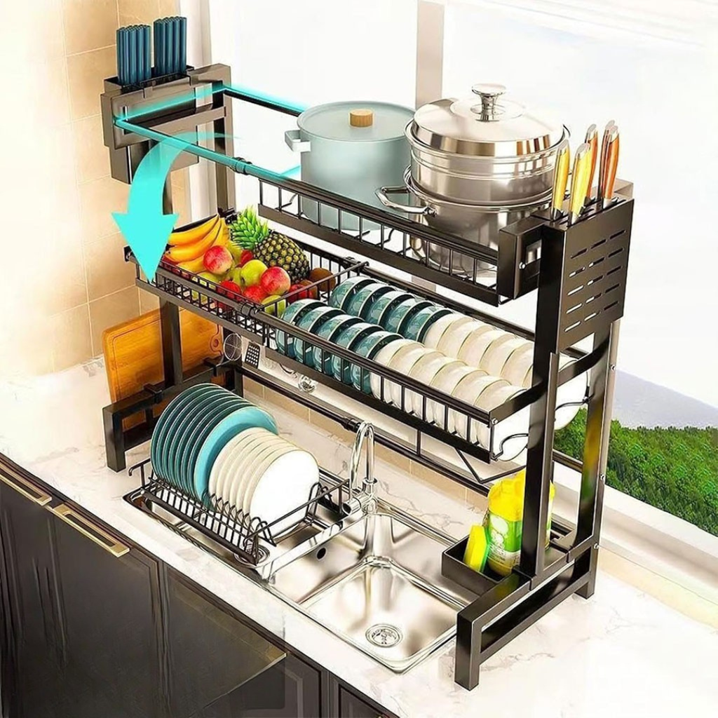 Egouttoir Vaisselle Cuisine à Longueur Extensible