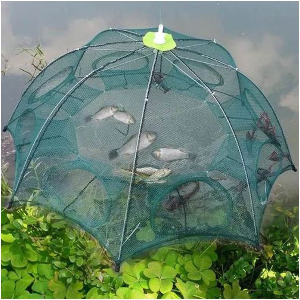 Filet de Pêche Automatique Pliable 8 Trous