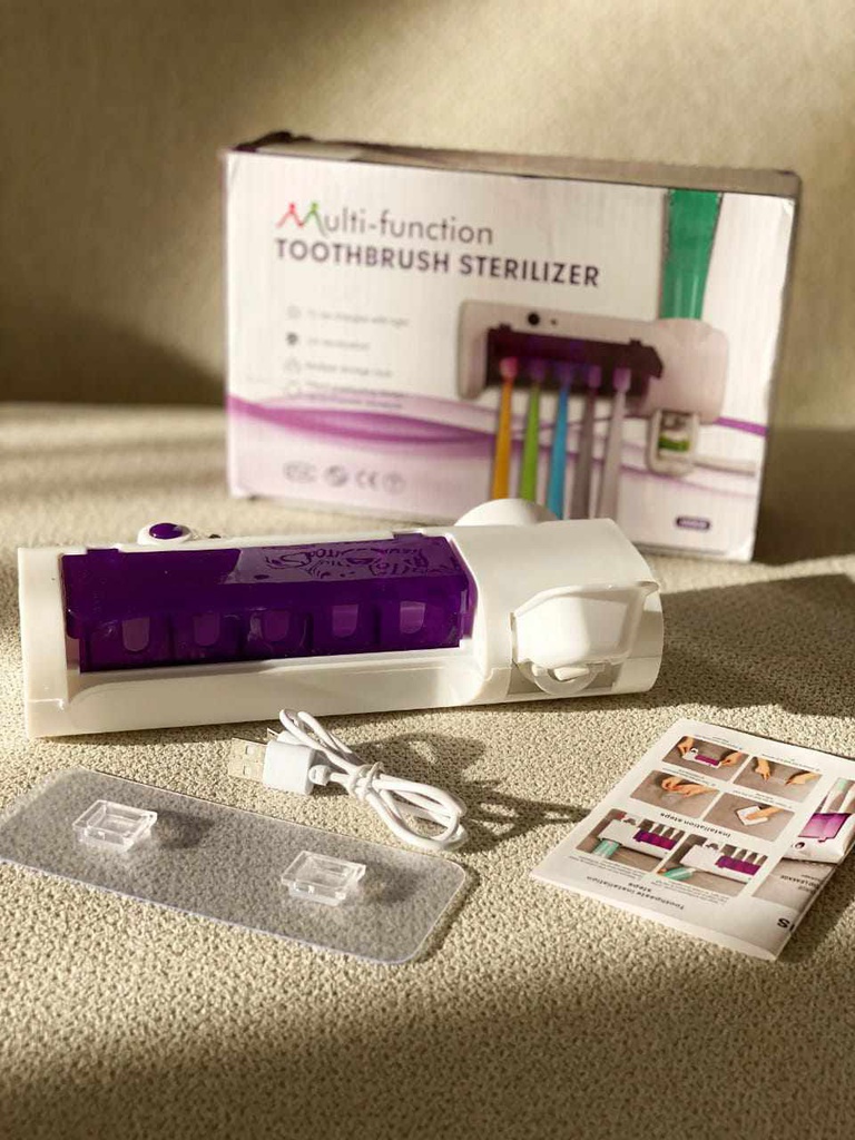Distributeur Dentifrice Automatique + Porte Brosses A Dents
