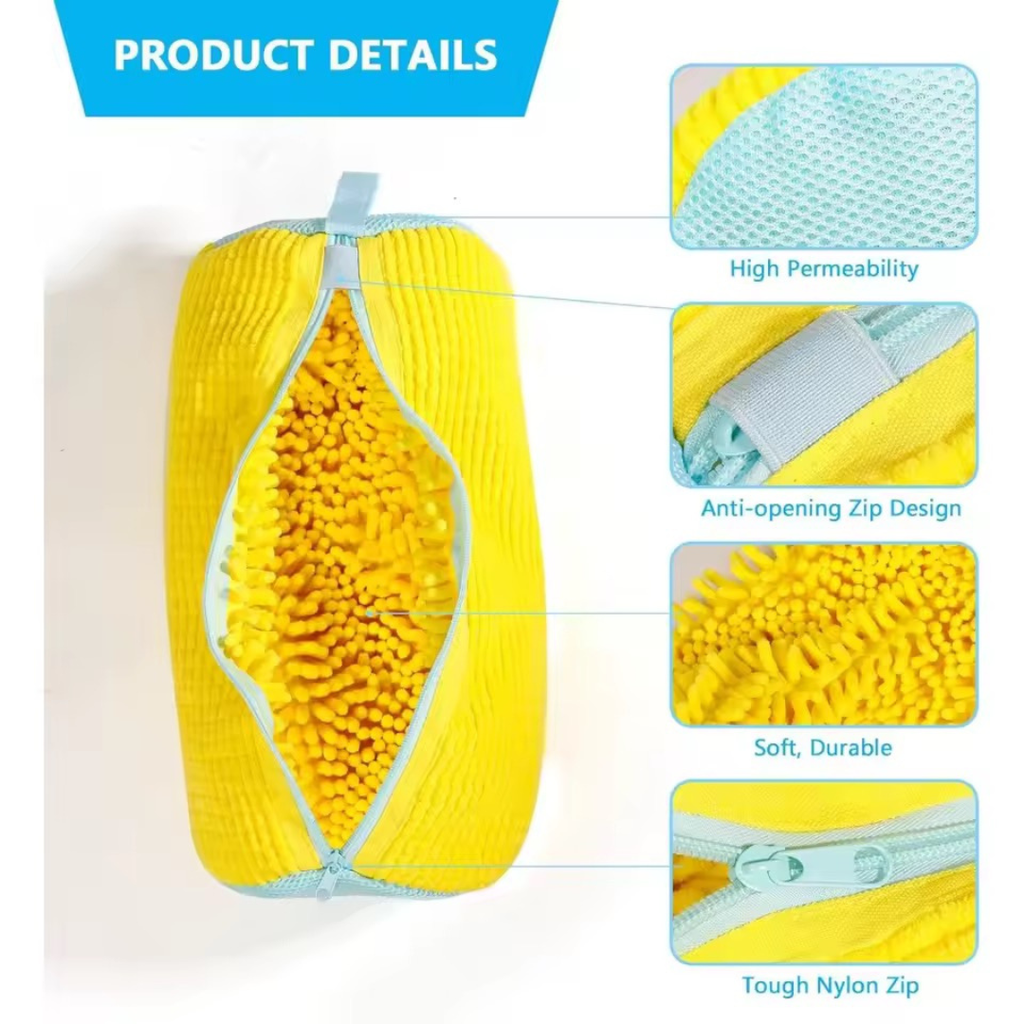 Sac de Lavage pour Chaussures en Microfibre