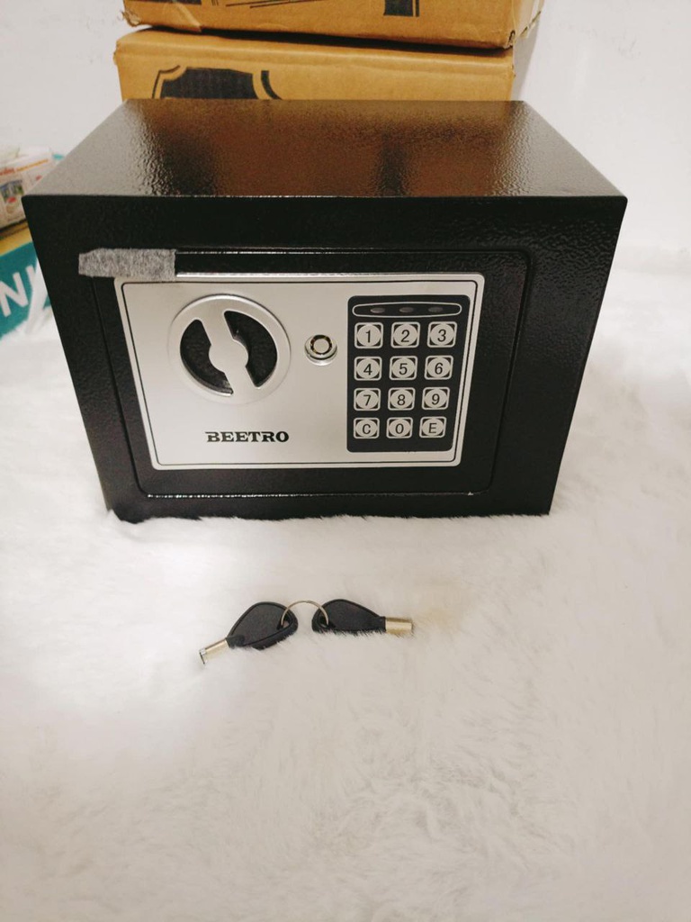 COFFRE FORT SOLIDE ÉLECTRONIQUE NOIR
