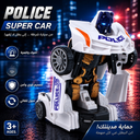 Voiture de Police Transformable en Robot 2-en-1
