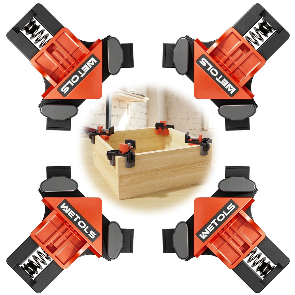 Serre-joint d'Angle 90° – Lot de 4 Pièces