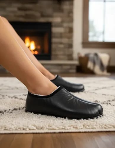 Chausson en Cuir Fourré – Taille Standard