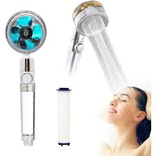 Pommeau de Douche à Hélice Haute Pression Économie d'Eau